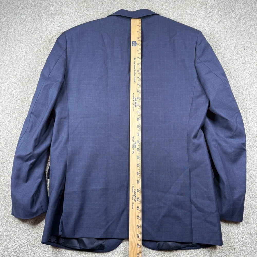Jos. A. Bank Sport Coat Mens 42R Blue Glen Plaid Reserve Super 120s Wool Blazer